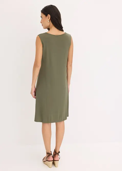 Úpletové šaty s vázačkou, bonprix