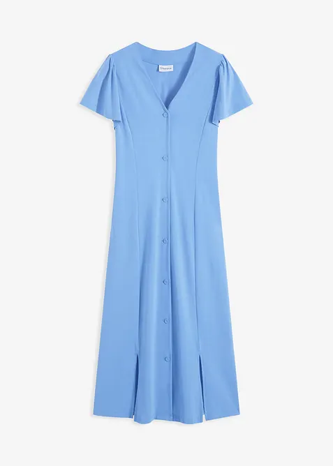 Úpletové šaty s rozparkem, bonprix