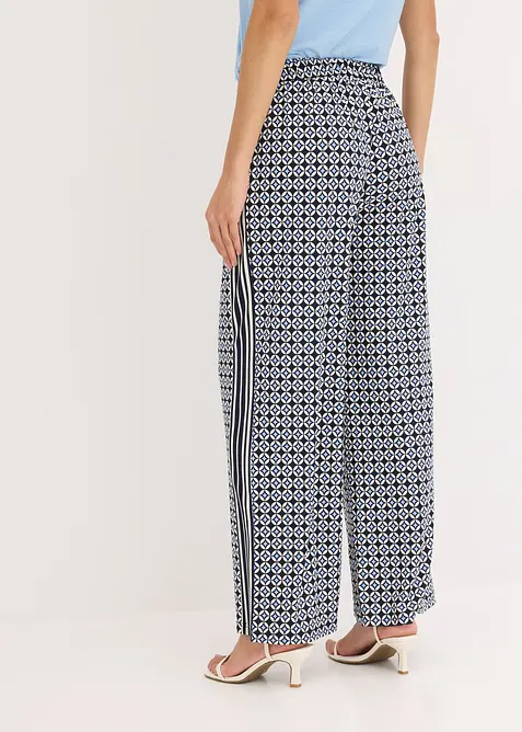 Žerzejov&eacute; kalhoty s drobn&yacute;m vzorem, bonprix