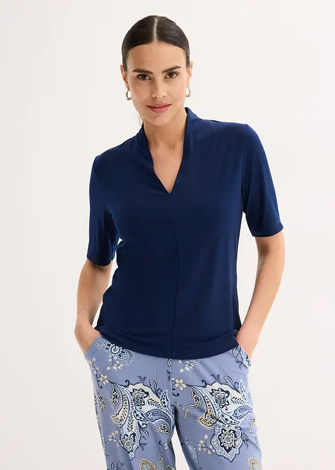 Triko s kalichovým límcem, bonprix