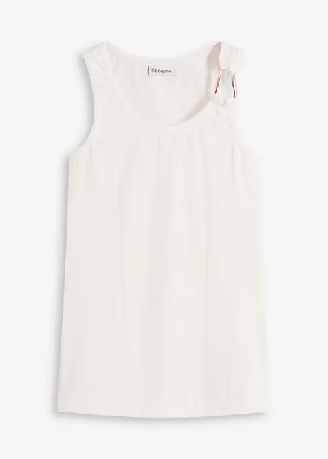 Žebrovan&yacute; top s tepanou ozdobnou sponou, bonprix