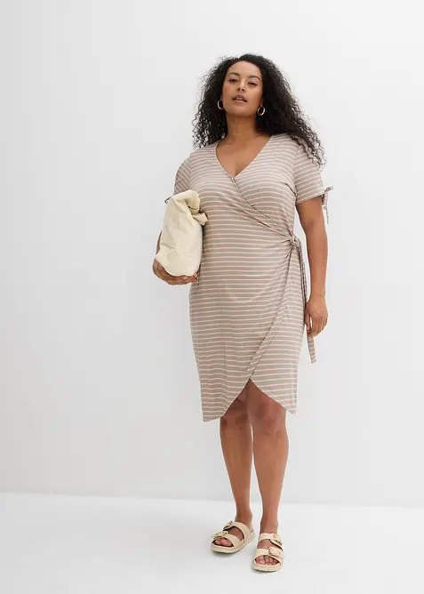 Zavinovací šaty ze splývavé směsi viskózy s elastanem, bonprix