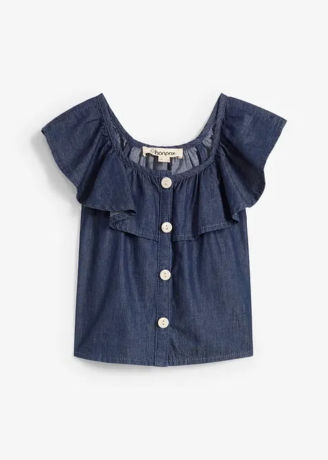 Halenkový top ze splývavé bavlny, bonprix