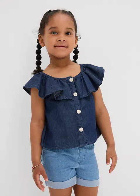 Halenkový top ze splývavé bavlny, bonprix