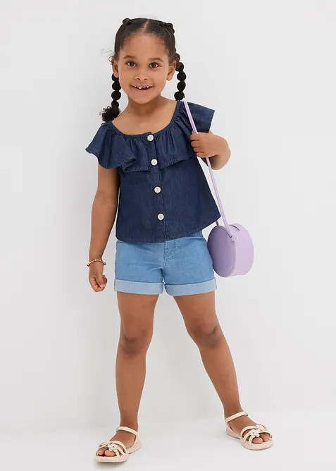 Halenkový top ze splývavé bavlny, bonprix