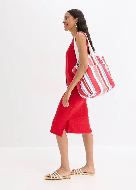 Žebrovaná vesta s pleteným vzhledem, bonprix