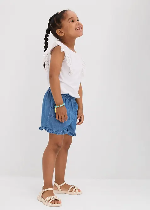 Džínové šortky ze splývavé bavlny, bonprix