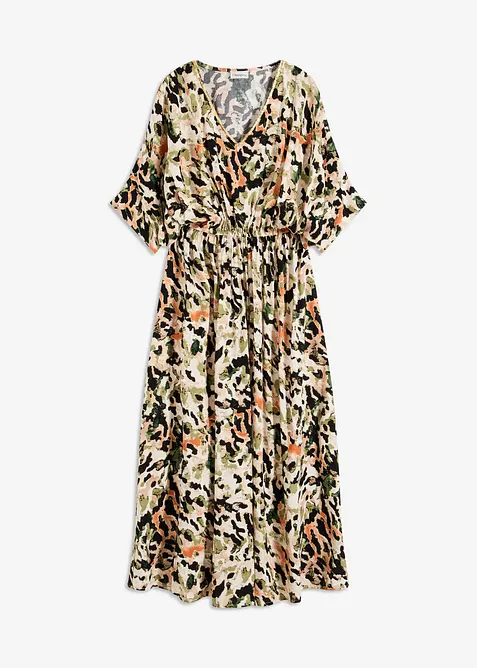 Maxi šaty ze splývavé viskózy s flitry, bonprix