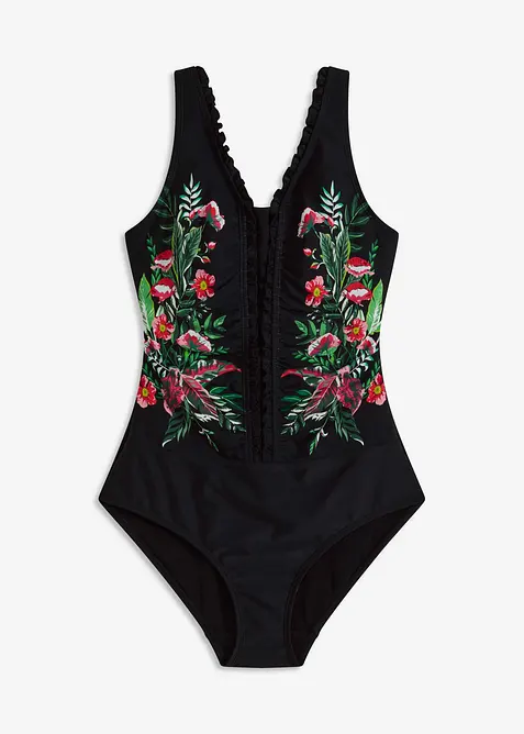 Stahovací jednodílné plavky, střední tvarující efekt, bonprix