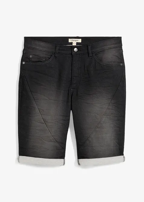 Bermudy z džínové teplákoviny, Relaxed Fit, bonprix