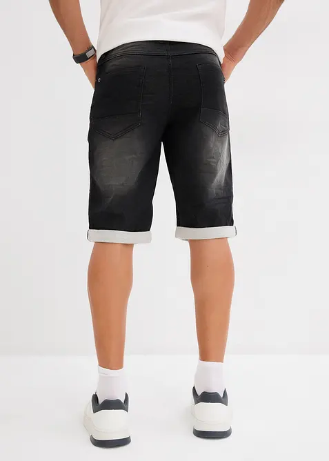 Bermudy z džínové teplákoviny, Relaxed Fit, bonprix