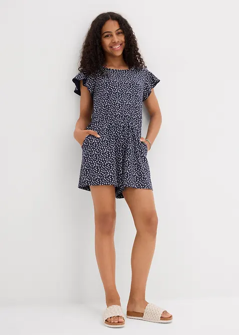 Žerzejový  overal z elastické směsi s organickou bavlnou, bonprix