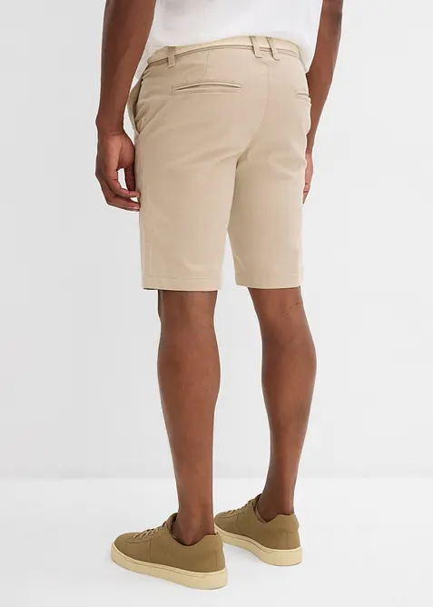 Strečové bermudy s páskem, Regular Fit, bonprix