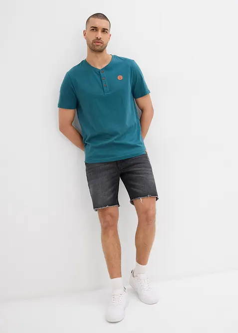 Henley triko z čisté organické bavlny (2 ks v balení), bonprix