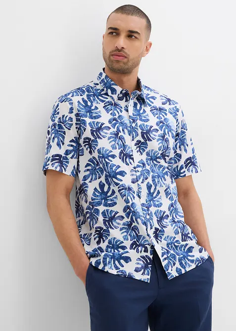 Košile z čisté bavlny, krátký rukáv, bonprix