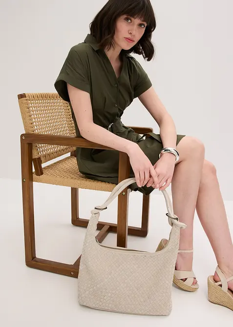 Velk&aacute; kožen&aacute; kabelka, bonprix