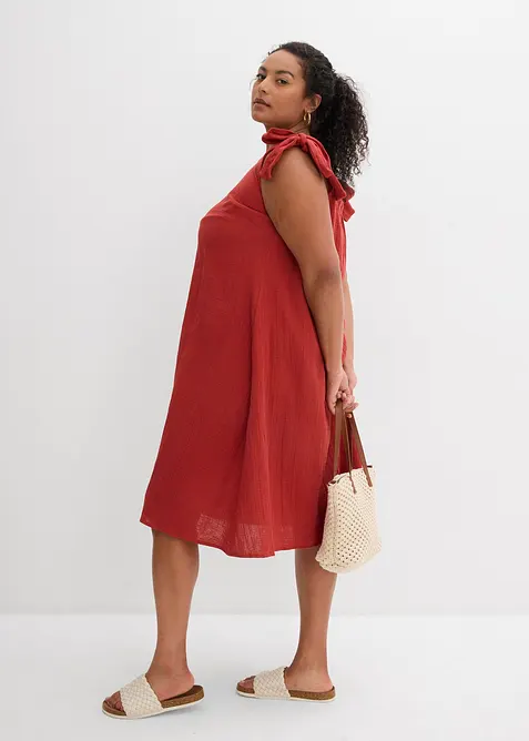 Šaty na ramínka, ze vzdušného mušelínu, bonprix