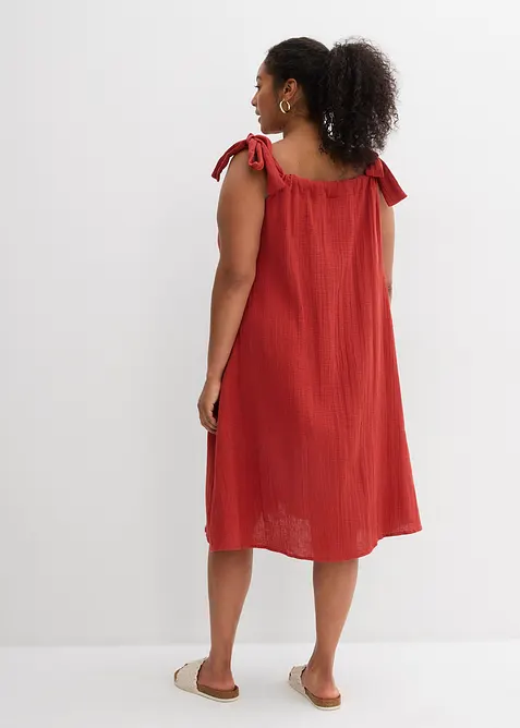 Šaty na ramínka, ze vzdušného mušelínu, bonprix