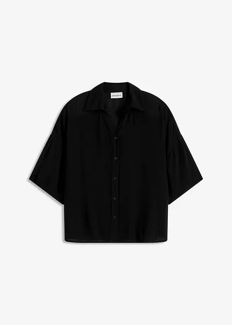 Krátká plážová halenka ze splývavé viskózy, bonprix