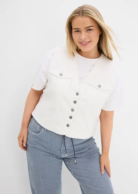 Dž&iacute;nov&aacute; vesta se strečem, bonprix