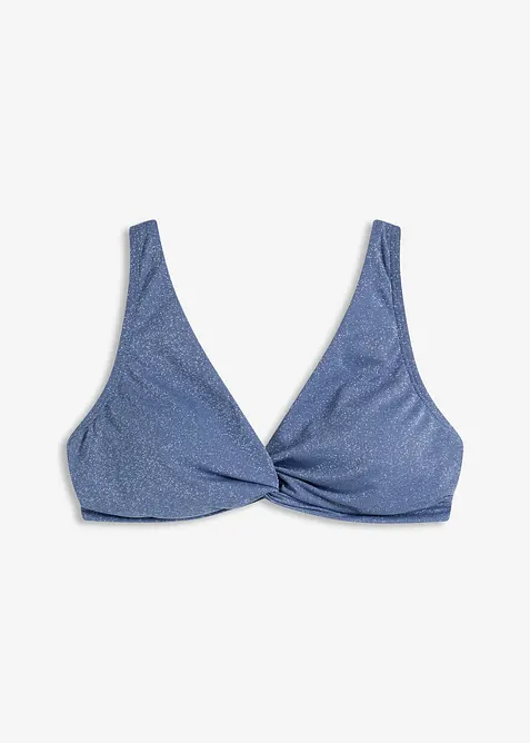 Třpytivý bikinový horní díl, bonprix