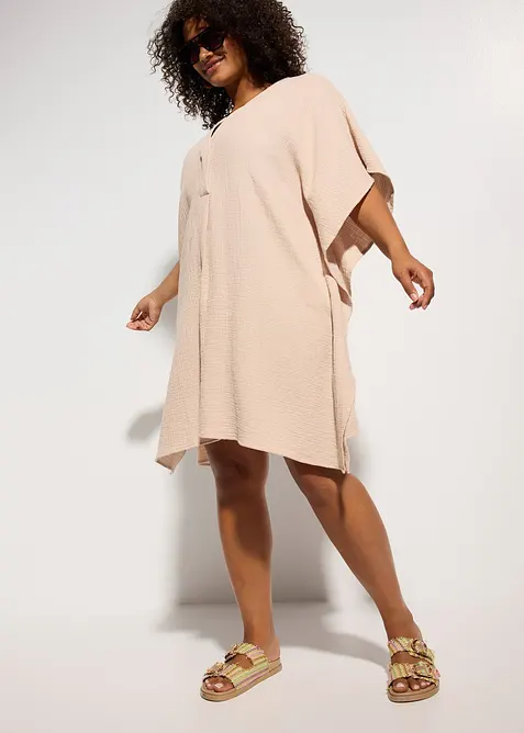 Plážová tunika ze vzdušného mušelínu, bonprix