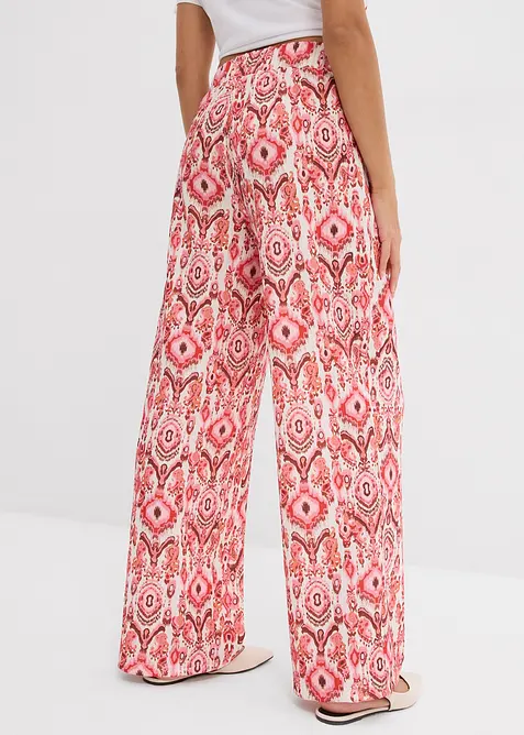 Kalhoty bez zapínání, ze strukturovaného krepu, bonprix