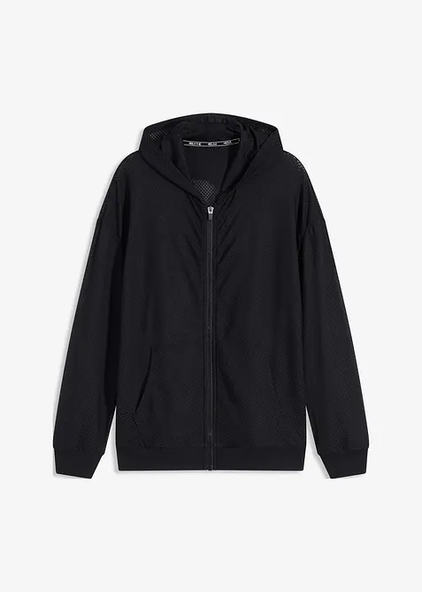 Průhledná sportovní bunda ze síťoviny, oversize, bonprix