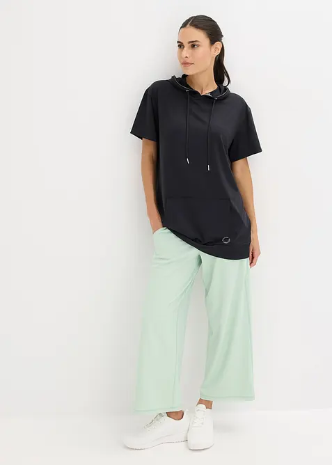 Oversize sportovní triko s kapucí, rychleschnoucí, bonprix