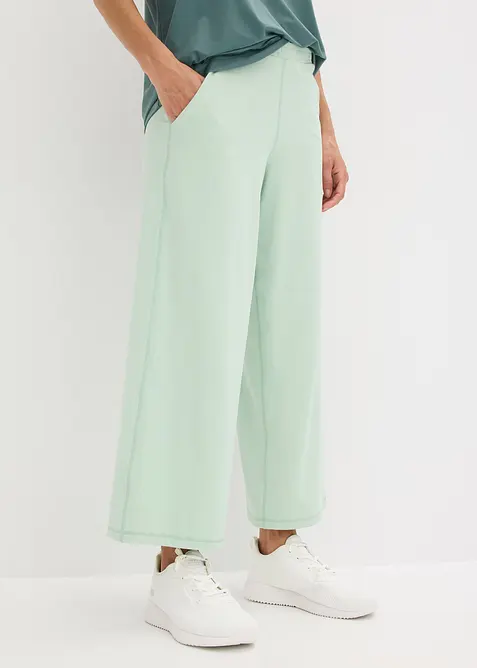 Pohodlné sportovní kalhoty se širokými nohavicemi, rychleschnoucí, bonprix