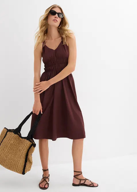 Šaty na ramínka, z čisté organické bavlny, bonprix