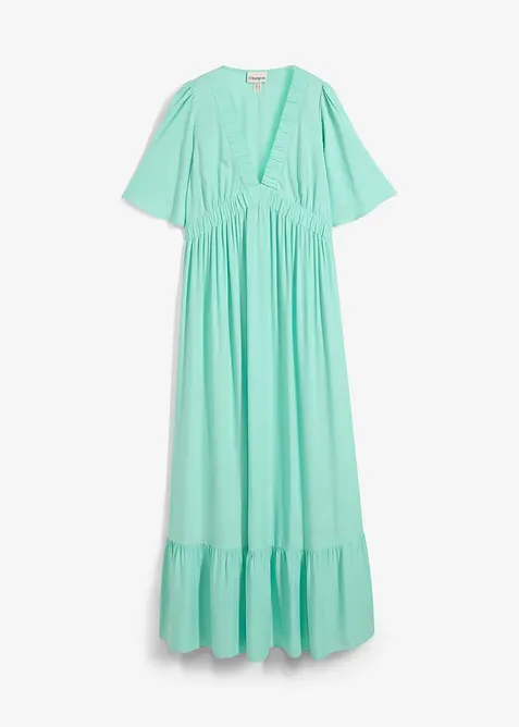 Stupňovité maxi šaty ze splývavé viskózy, bonprix
