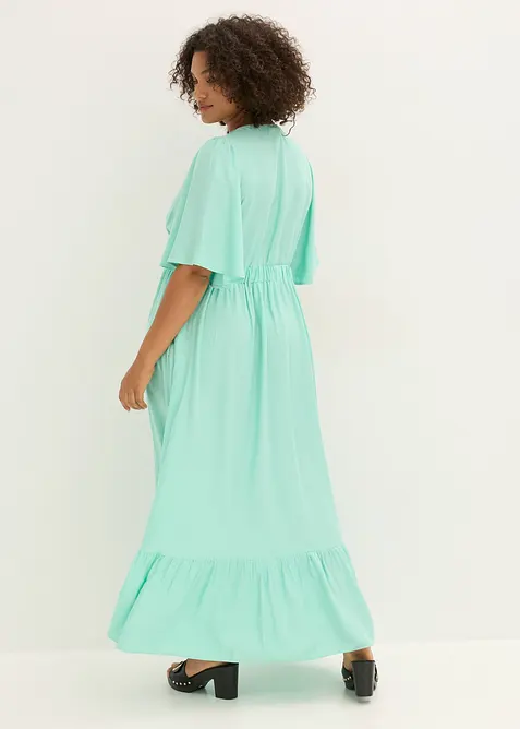 Stupňovit&eacute; maxi &scaron;aty ze spl&yacute;vav&eacute; visk&oacute;zy, bonprix