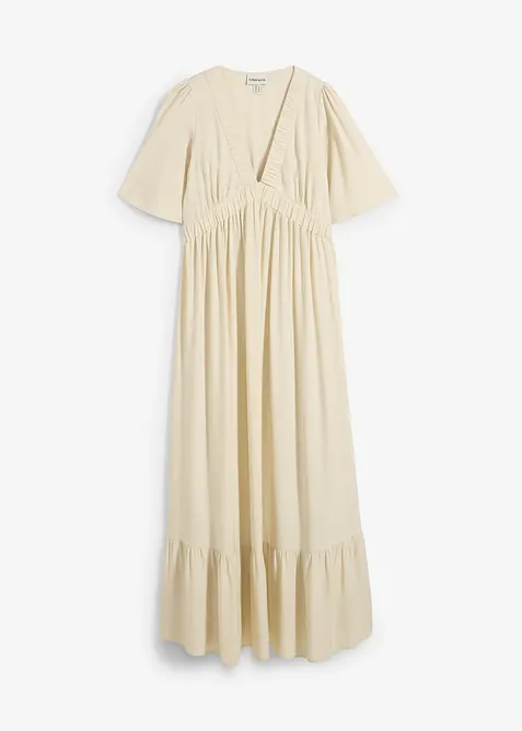 Stupňovité maxi šaty ze splývavé viskózy, bonprix