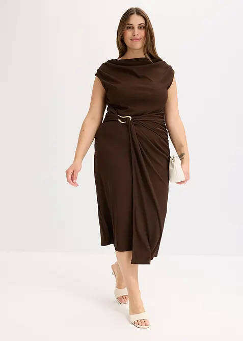 Drapovan&eacute; midi &scaron;aty s žebrovan&yacute;m vzhledem, bonprix