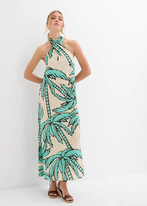 Šaty v áčkové linii, s ramínkem kolem krku, bonprix