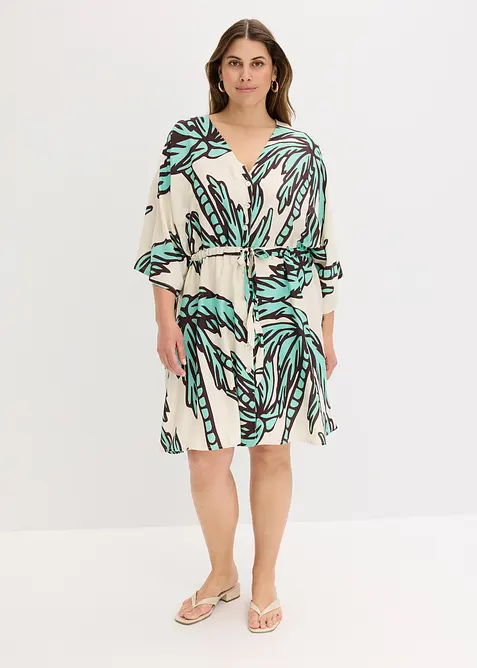 Minišaty s kimonovými rukávy, ze splývavé viskózy, bonprix