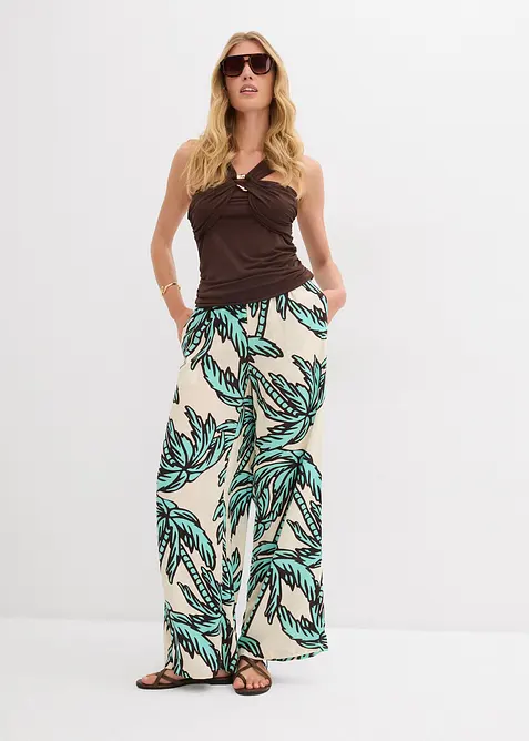 Kalhoty Marlene ze splývavé viskózy, bonprix