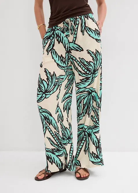 Kalhoty Marlene ze splývavé viskózy, bonprix