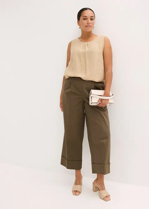 Halenkový top ze splývavé viskózové směsi, bonprix