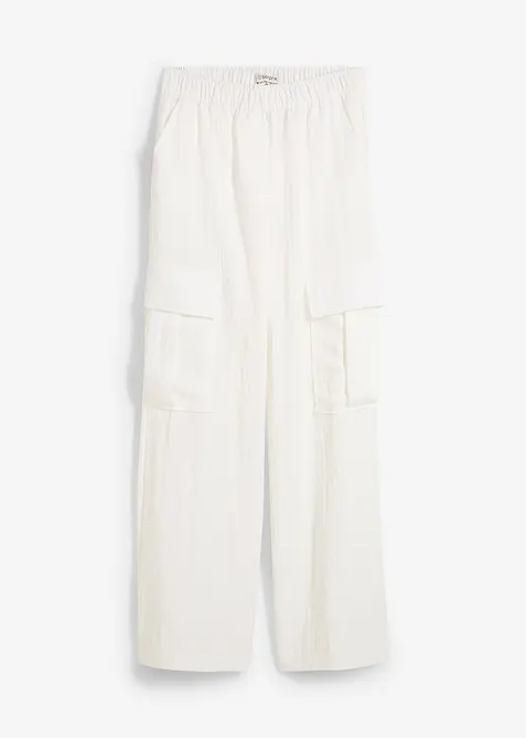 Cargo kalhoty ze splývavé směsi s lyocellem, bonprix