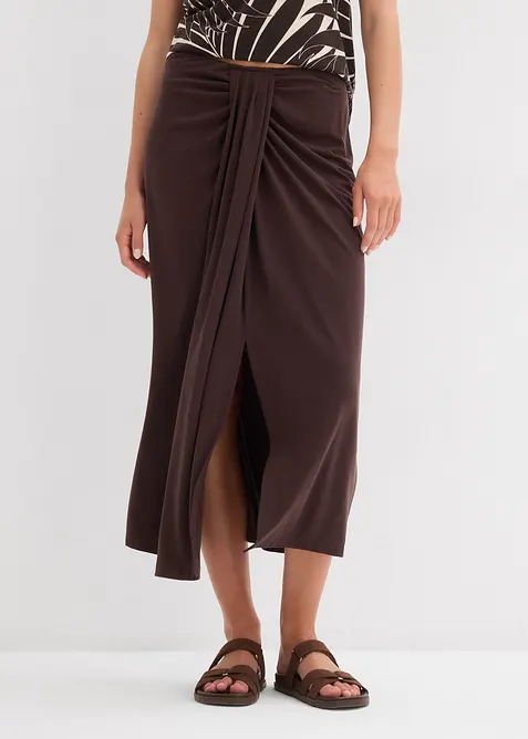 Žerzejová sukně s pohodlným pasem, bonprix