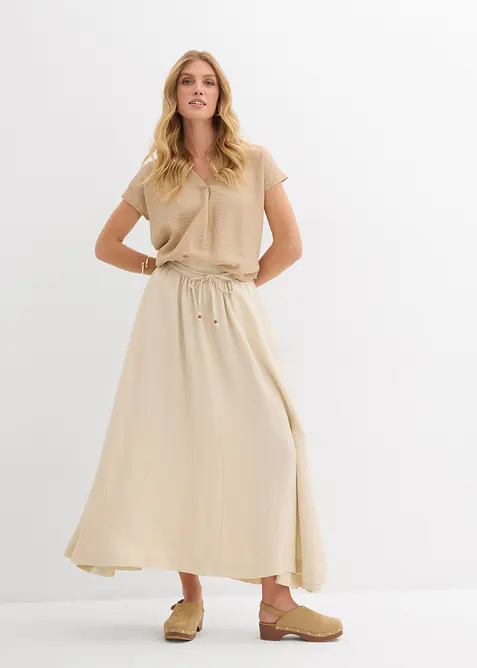 Tuniková halenka ze splývavé viskózové směsi, bonprix