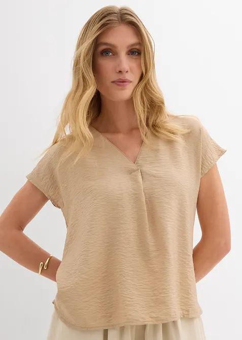 Tuniková halenka ze splývavé viskózové směsi, bonprix