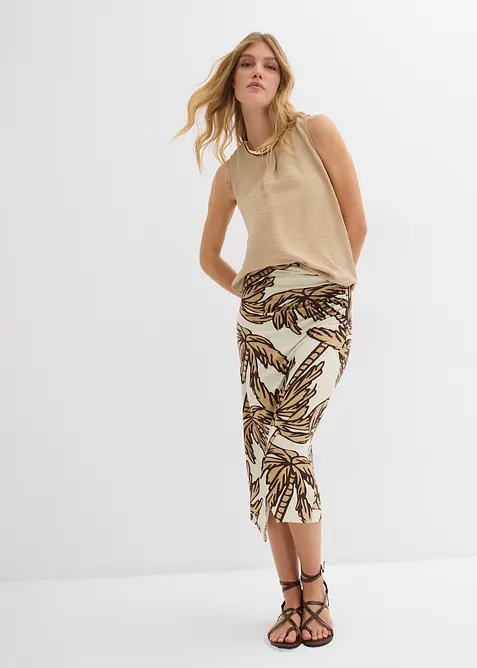 Halenkový top ze splývavé viskózové směsi, bonprix