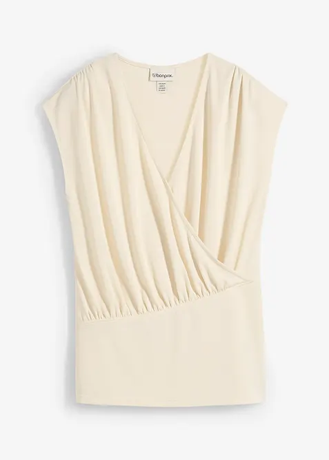 Zavinovací tričko ze splývavé směsi s viskózou, bonprix