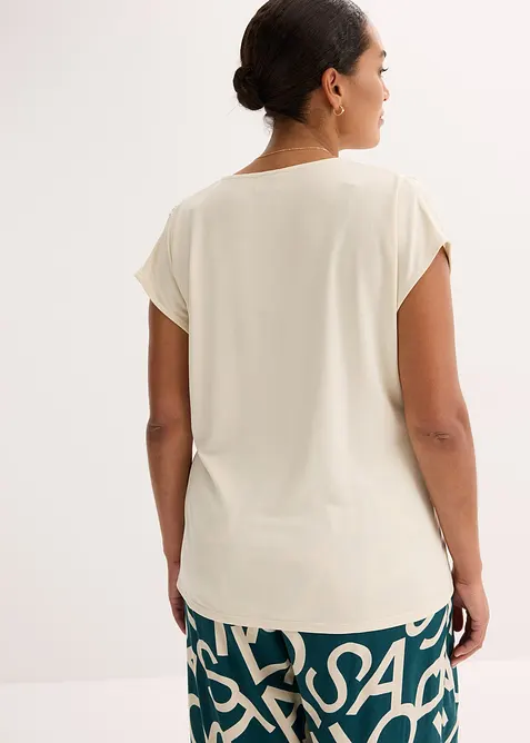 Zavinovací tričko ze splývavé směsi s viskózou, bonprix