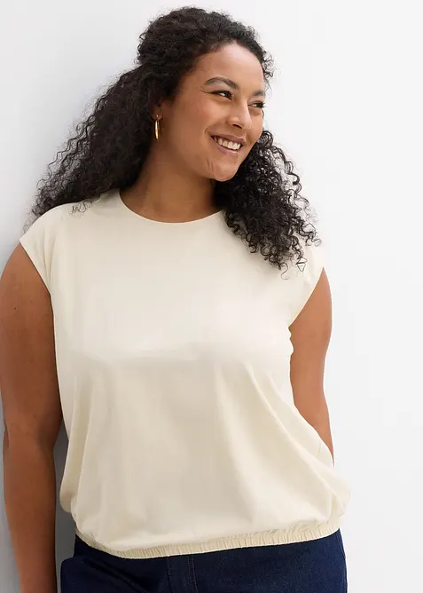 Tričko s elastick&yacute;m spodn&iacute;m lemem, bonprix