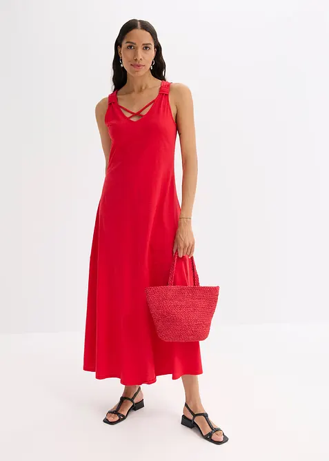 Šaty na ramínka, z čisté organické bavlny, bonprix