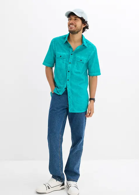 Košile s krátkým rukávem a sepraným vzhledem, bonprix